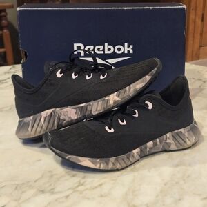 Reebok Flashfilm 2.0 Black and Pink Athletic Shoes (Women's Sz 7 US)